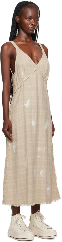 R13 SSENSE Exclusive Beige Grunge Midi Dress 2