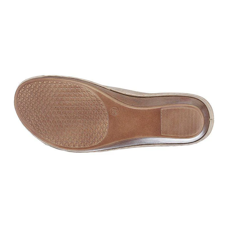 GC SHOES Gisele Gold Wedge Sandals 2