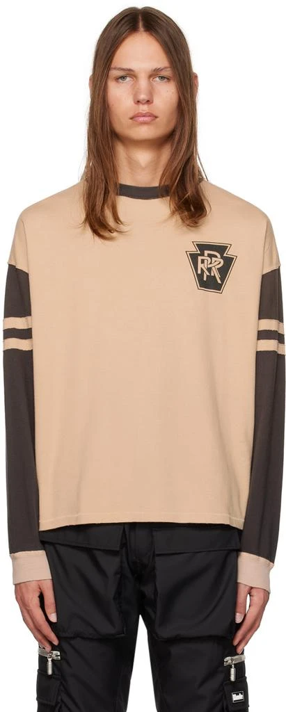 Rhude Brown Triple R Long Sleeve T-Shirt 1