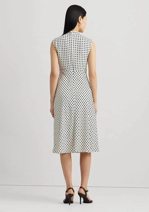 Lauren Ralph Lauren Ralph Lauren Women S Polka Dot Georgette Tie Neck Dress 2