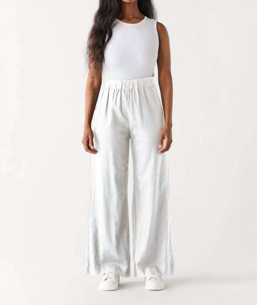 Dex Dex - High Waist Elastic Waist Wide Leg Pants