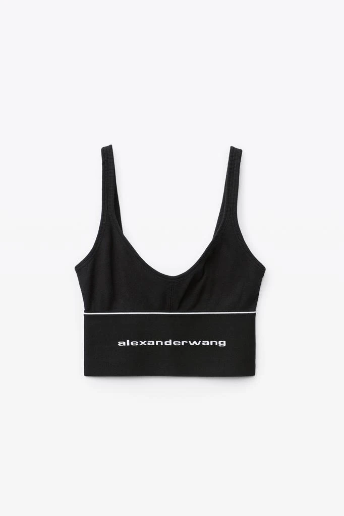 Alexander Wang LOGO ELASTIC BRA IN RIBBED JERSEY 2