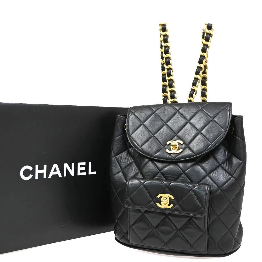 Chanel Vintage Cc Pocket Backpack Quilted Lambskin Leather  display picture 2