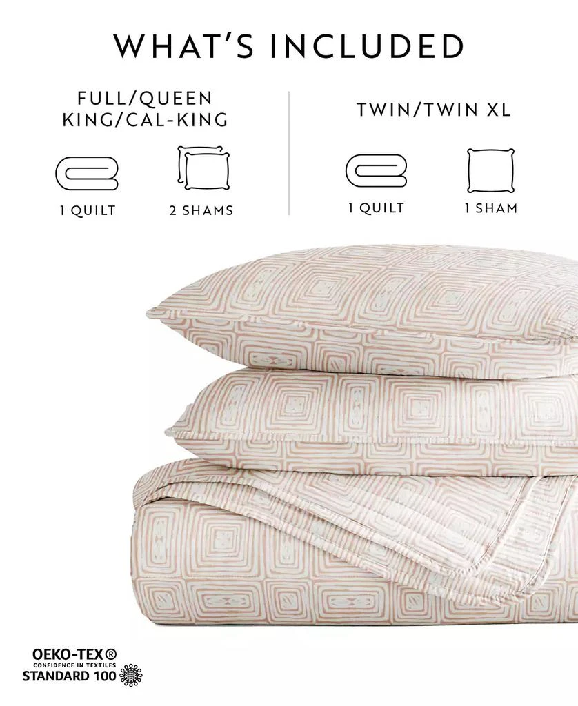 IENJOY HOME Geometric Maze Reversible 2-Pc. Quilt Set 6