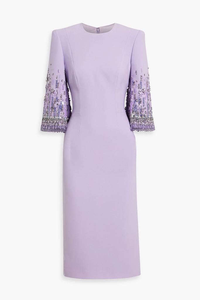 Jenny Packham Bergman embellished crepe midi dress