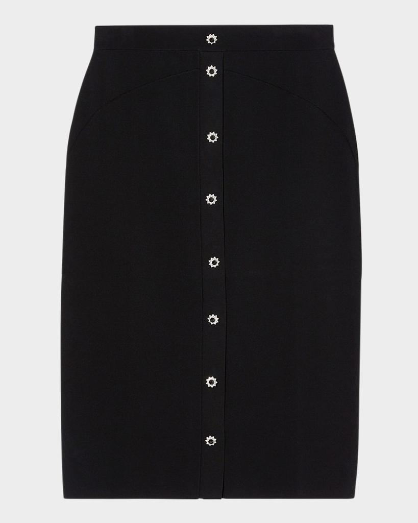 Marina Rinaldi Plus Size Zelante Embellished Knit Midi Skirt