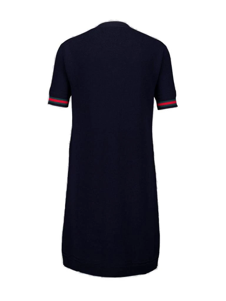 Gucci Gucci Web Detailed Extra Fine Mini Dress 2