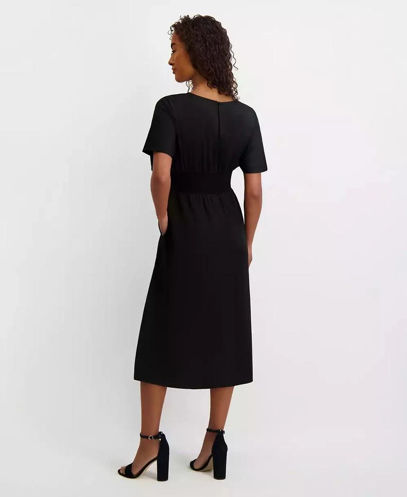 Kensie Women's Dolman-Sleeve Cinched-Waist Midi Dress 4