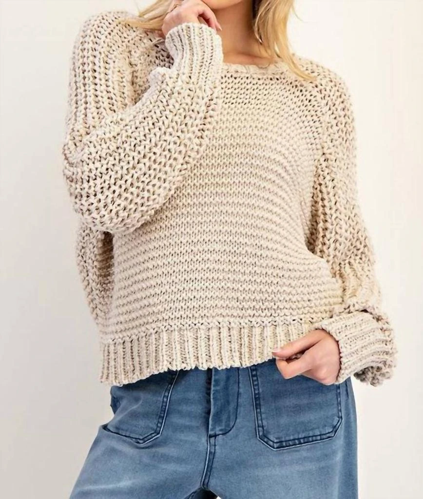 ee:some Ee:Some - Crochet Long Sleeve Sweater 2