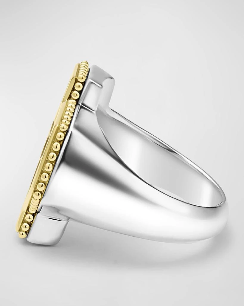 LAGOS Men
s Sterling Silver and 18K Anthem Texas Abalone Ring, 21x23mm 3