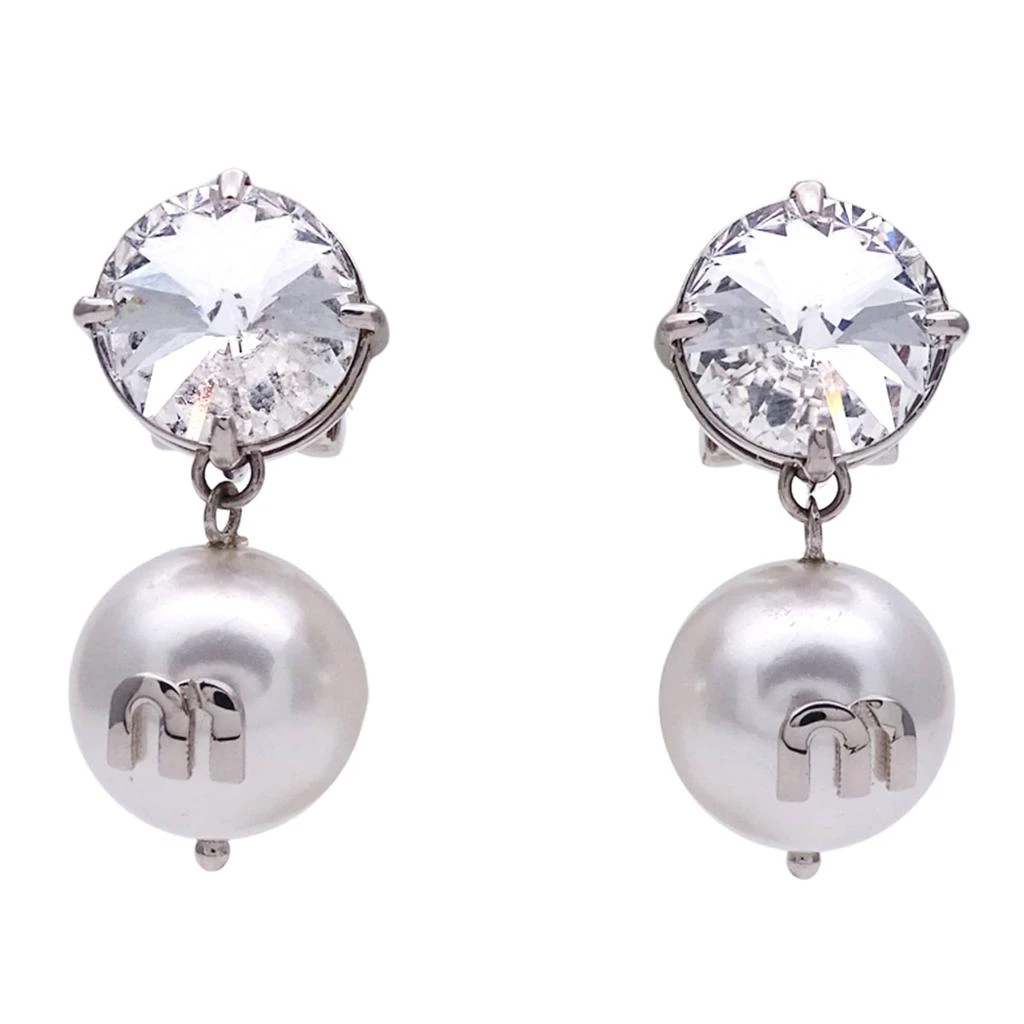 Miu Miu Metal Clip Earrings (Pre-Owned)