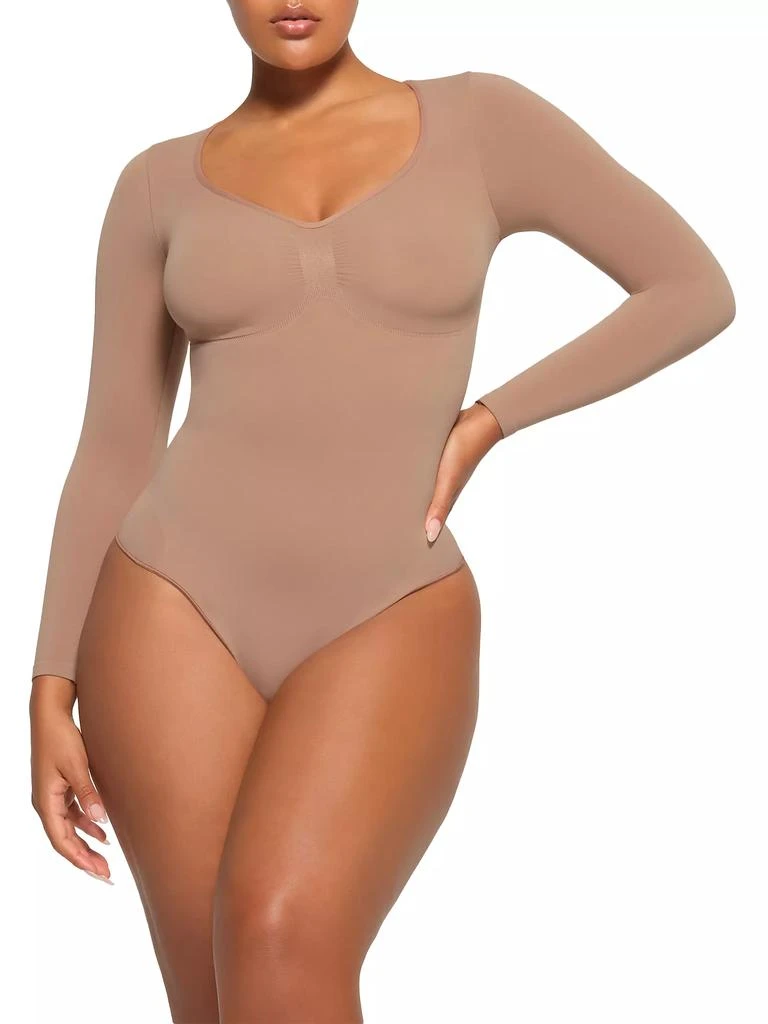 SKIMS Seamless Sculpt Long-Sleeve Thong Bodysuit 2