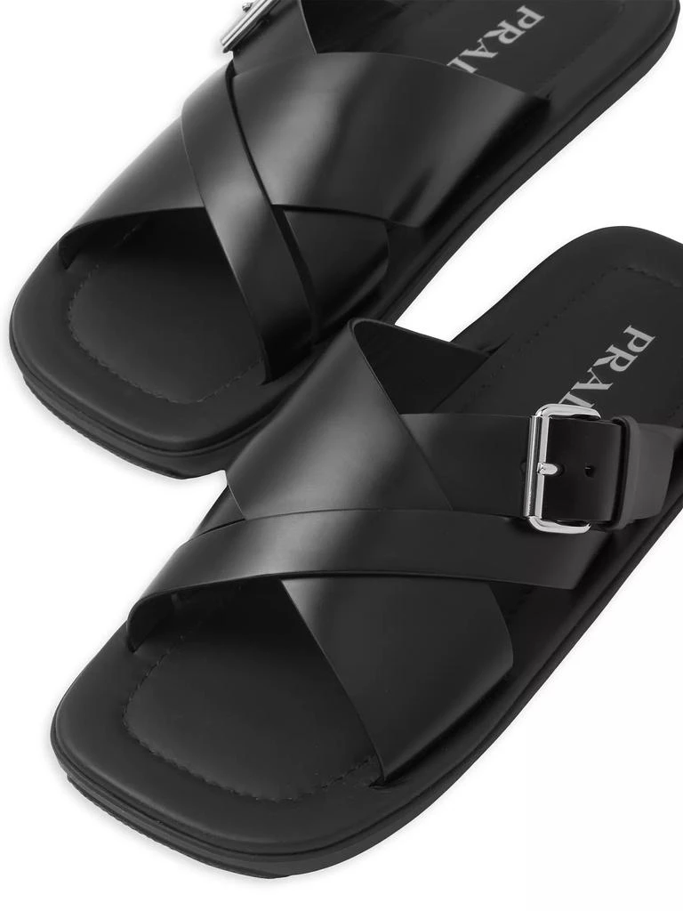 Prada Brushed Leather Slides 5