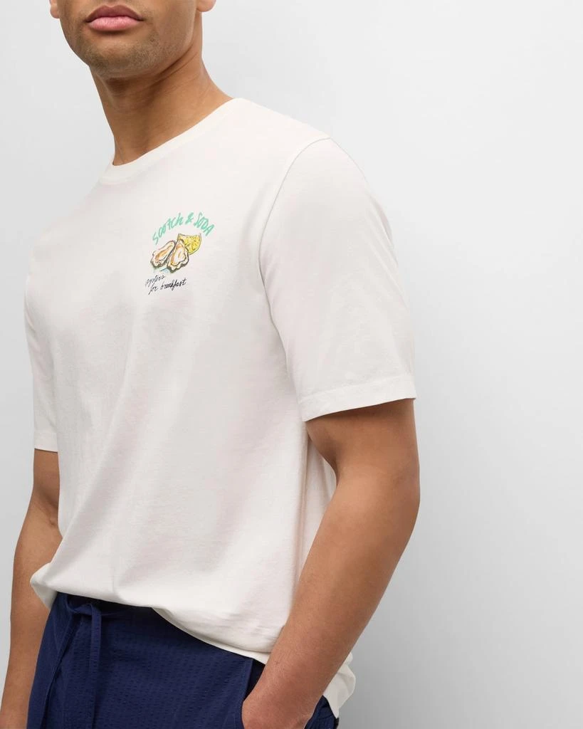 Scotch & Soda Men's Oyster Artwork T-Shirt 6