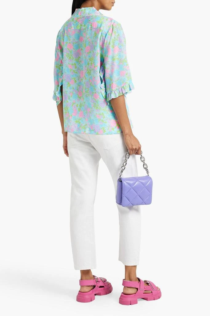 LES RÊVERIES Floral-print silk-crepe shirt 3
