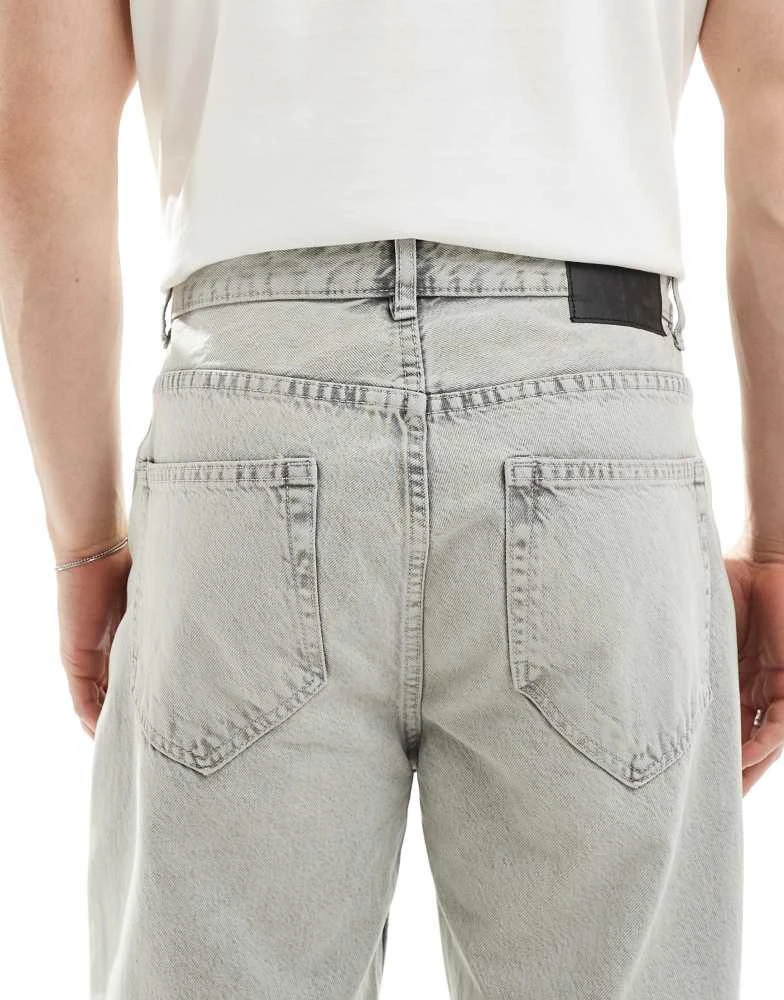 Pull&Bear Pull&Bear baggy  jeans in vintage grey 4