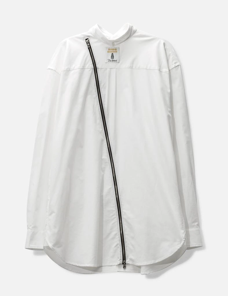 TAKAHIROMIYASHITA TheSoloist. new two-way zip reverse button down collar shirt.(solid) 1