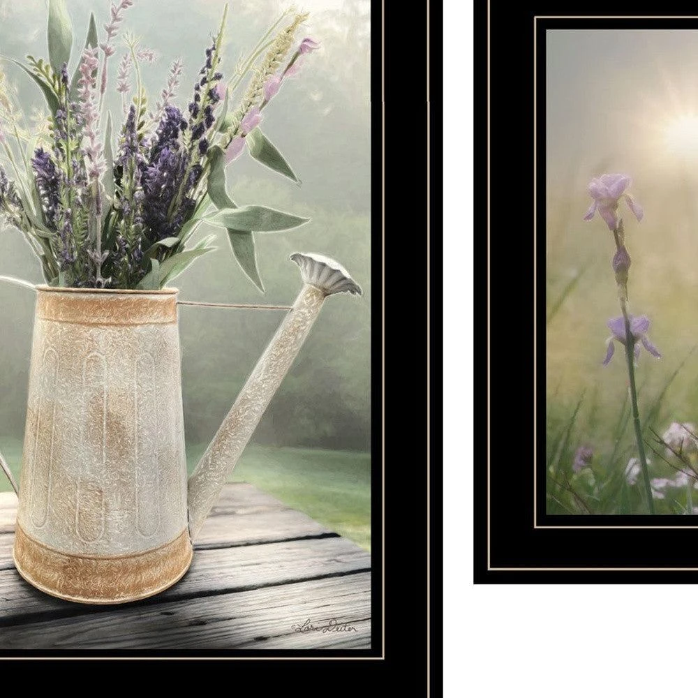 Hivvago Set Of Two Bloom Where You are Planted 2 Black Framed Print Wall Art 5