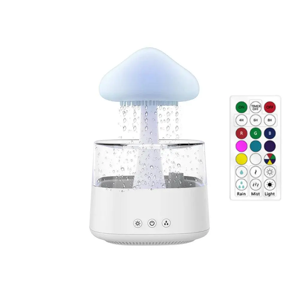 PROXXI Relax Cloud Rain Diffuser: Ultrasonic Aromatherapy Humidifier with Colorful Lamp