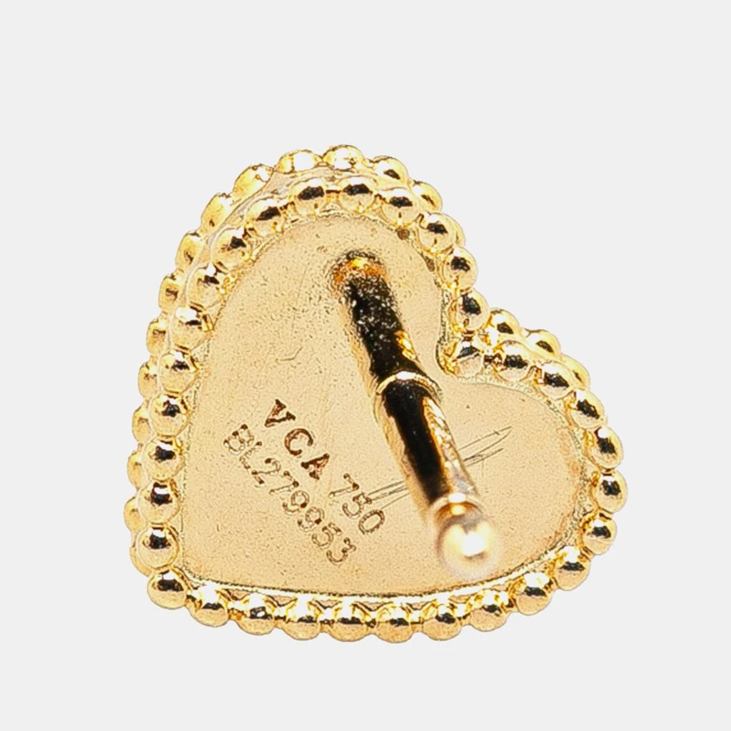 Van Cleef & Arpels Van Cleef & Arpels 18K Yellow Gold and Mother of Pearl Sweet Alhambra Heart Earrings 2