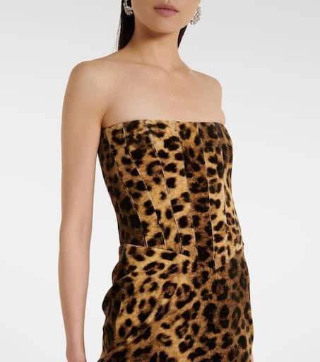 The New Arrivals Ilkyaz Ozel Ambra leopard-print cotton corset gown 4