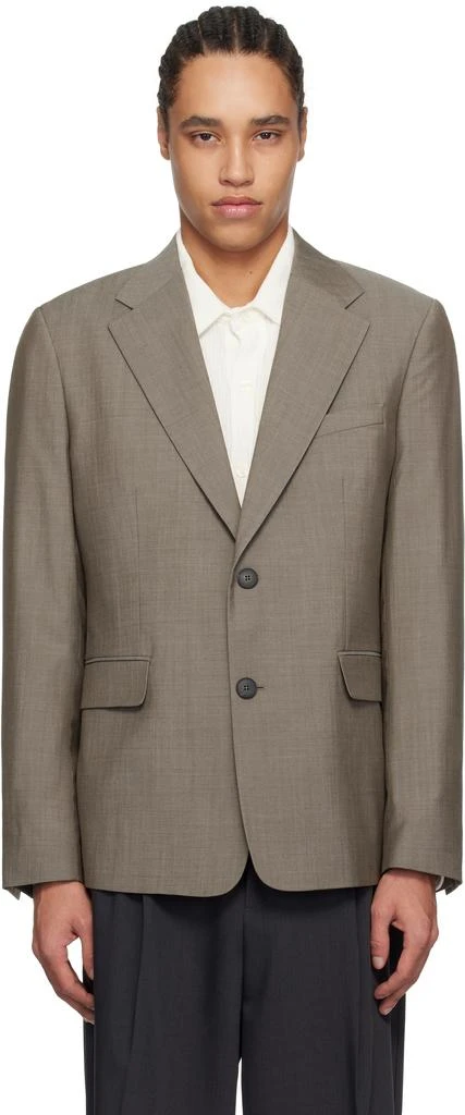 mfpen Taupe Single Breasted Blazer 1