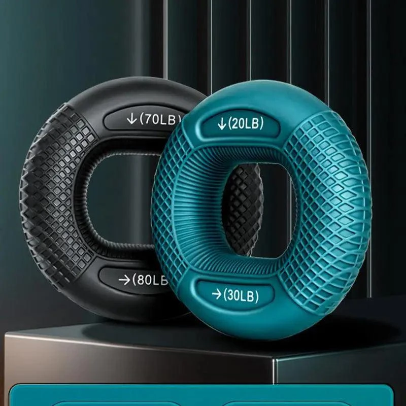 TENS-ION 1Pc Hand Grip Strengthener, Grip Strength Trainer, Fingers Exerciser - Silicone Rings for Muscle Training Sports Rock Climbing Finger Rehabilitation Training,Hand 
Wrist Muscles Trainer Stress Relief,5 Resistance Levels 3