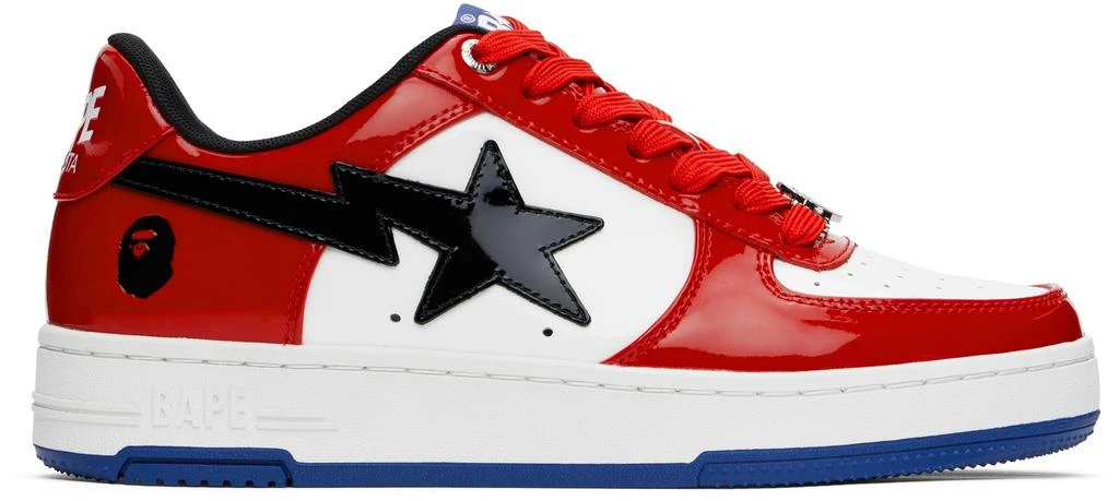 Bape Red & White BAPE STA # 1 Sneakers 1