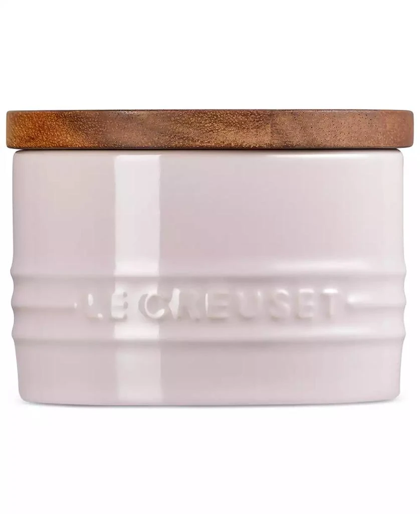 Le Creuset Stoneware Signature Salt Cellar with Wood Lid, 7-Oz.