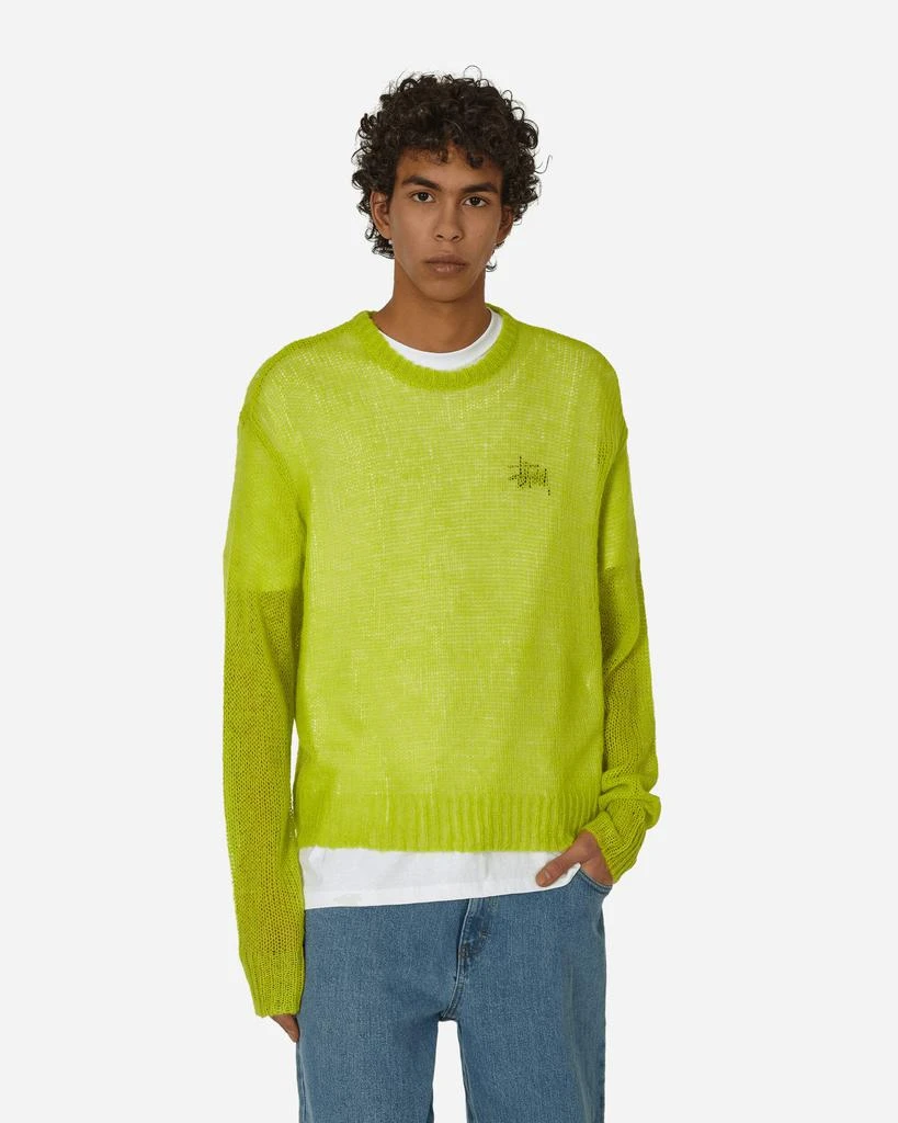 STUSSY S Loose Knit Sweater Lime 1