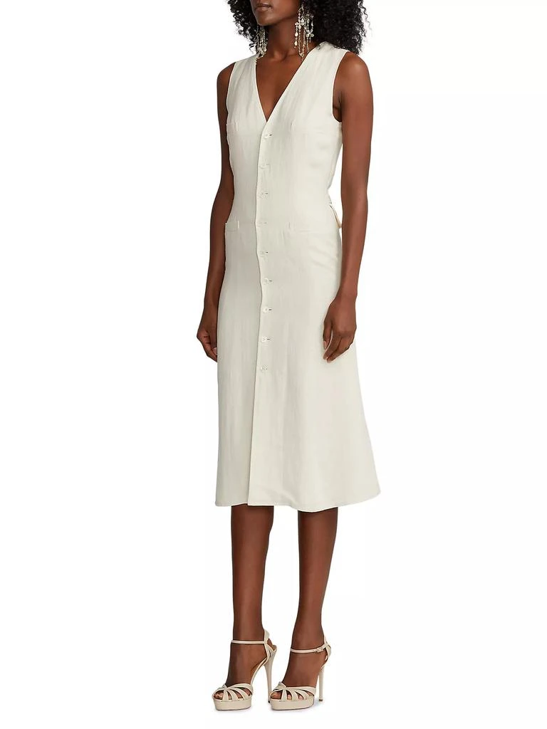 Ralph Lauren Berke Tailored Linen & Silk Dress 4