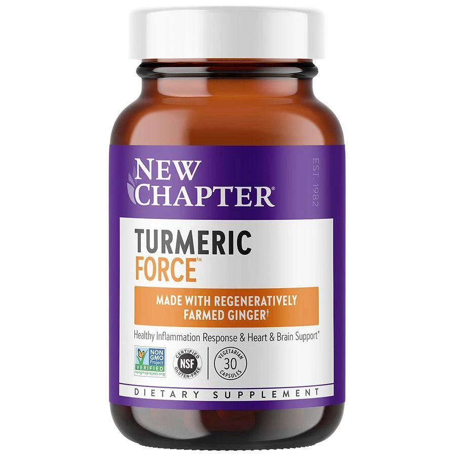 New Chapter Turmeric Force, One Daily Curcumin Supplement, Vegetarian Capsules 1