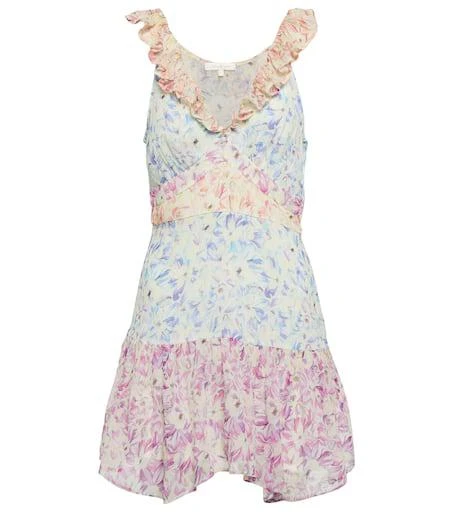 LOVESHACKFANCY Seneca floral silk minidress 1