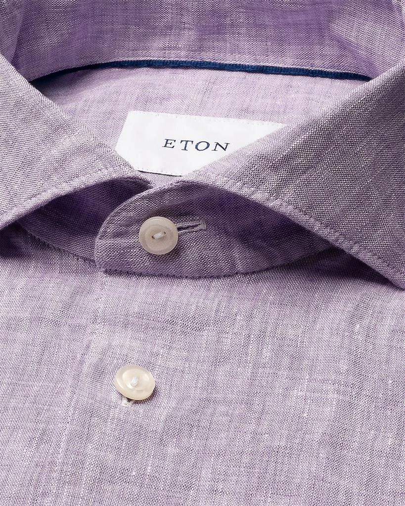 Eton Contemporary Fit Solid Linen Shirt 5