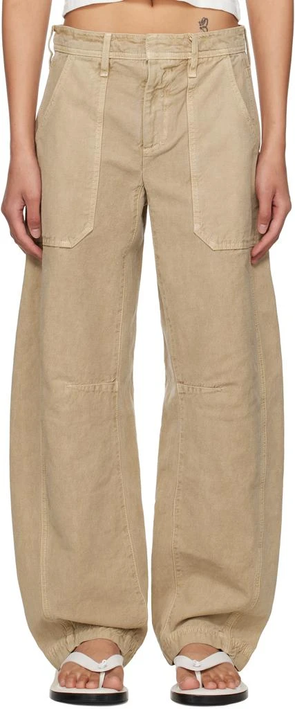 SLVRLAKE Beige Rookie Cargo Pants 1