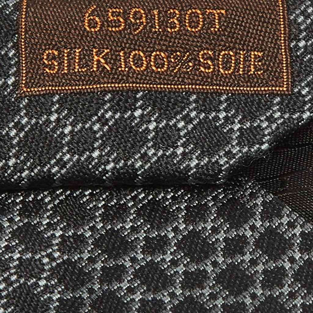 Hermes Hermes Grey Patterned Silk Tie 5