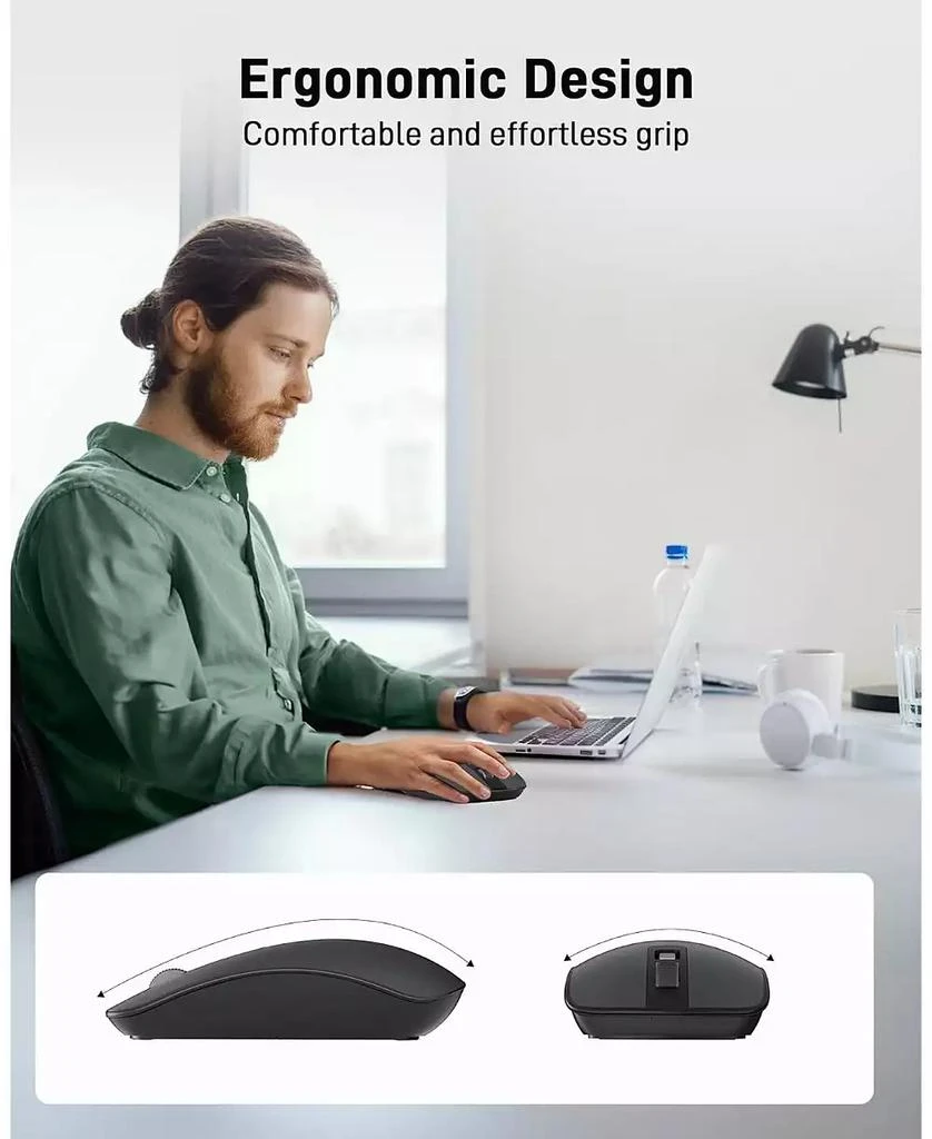 Acer Computer Mouse Wireless, 2.4G Slim USB Wireless Mouse with Adjustable DPI, 4 Buttons, Portable for Laptop, Desktop, PC 6