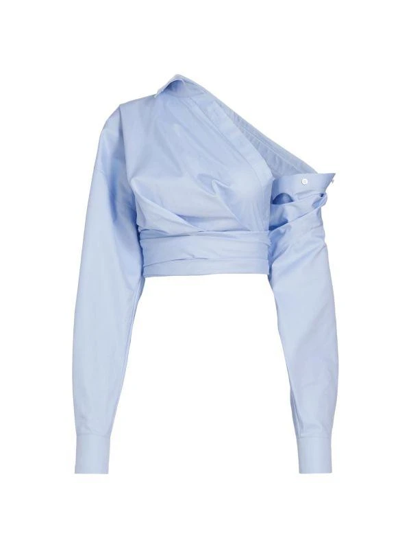 Alexander Wang Cropped Wrap Shirt 7
