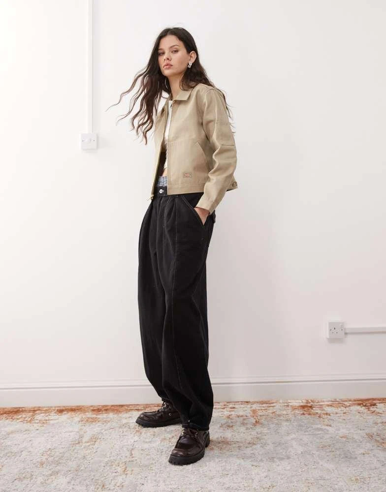 DICKIES Dickies unlined eisenhower cropped jacket in khaki 2