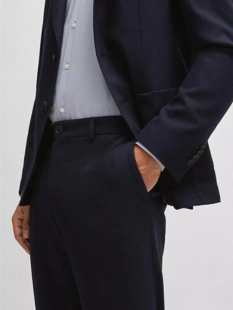 Hugo Boss Slim Fit Trousers in Stretch Flannel 5