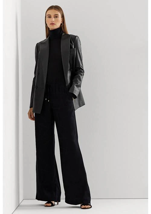 Ralph Lauren Belting-Motif Jacquard Wide-Leg Pants 4