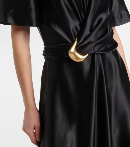 Altuzarra Honey belted silk satin midi dress 5