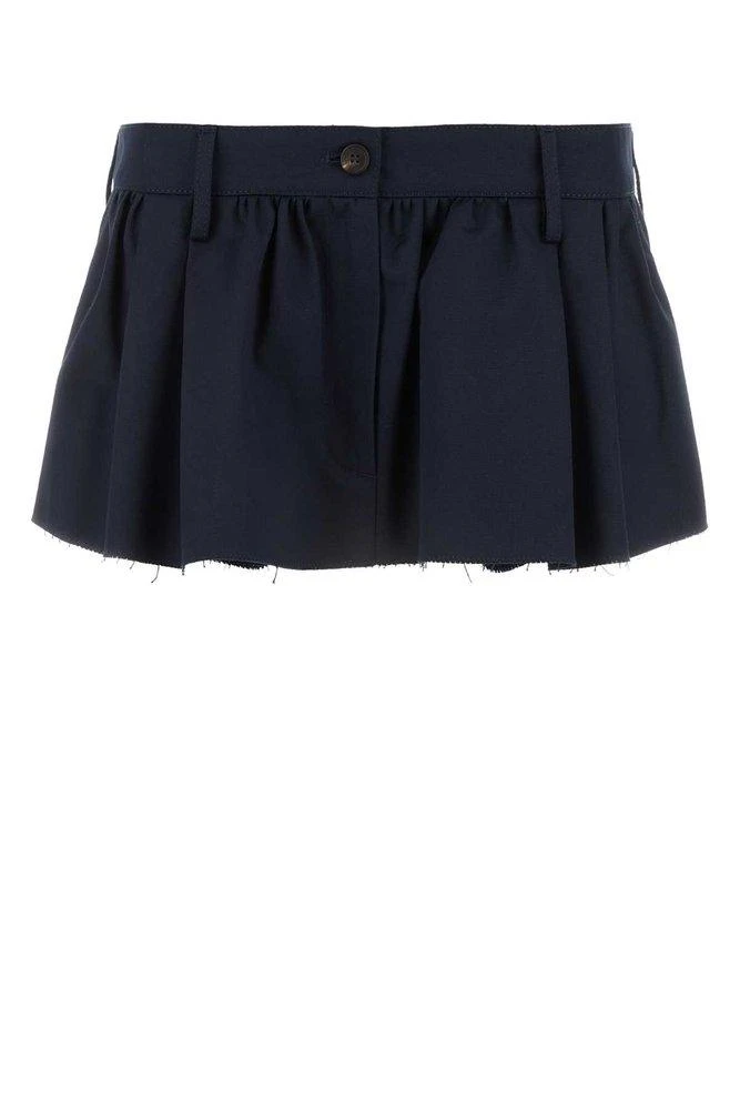 Miu Miu Miu Miu Low-Rise Chino Flared Mini Skirt 1