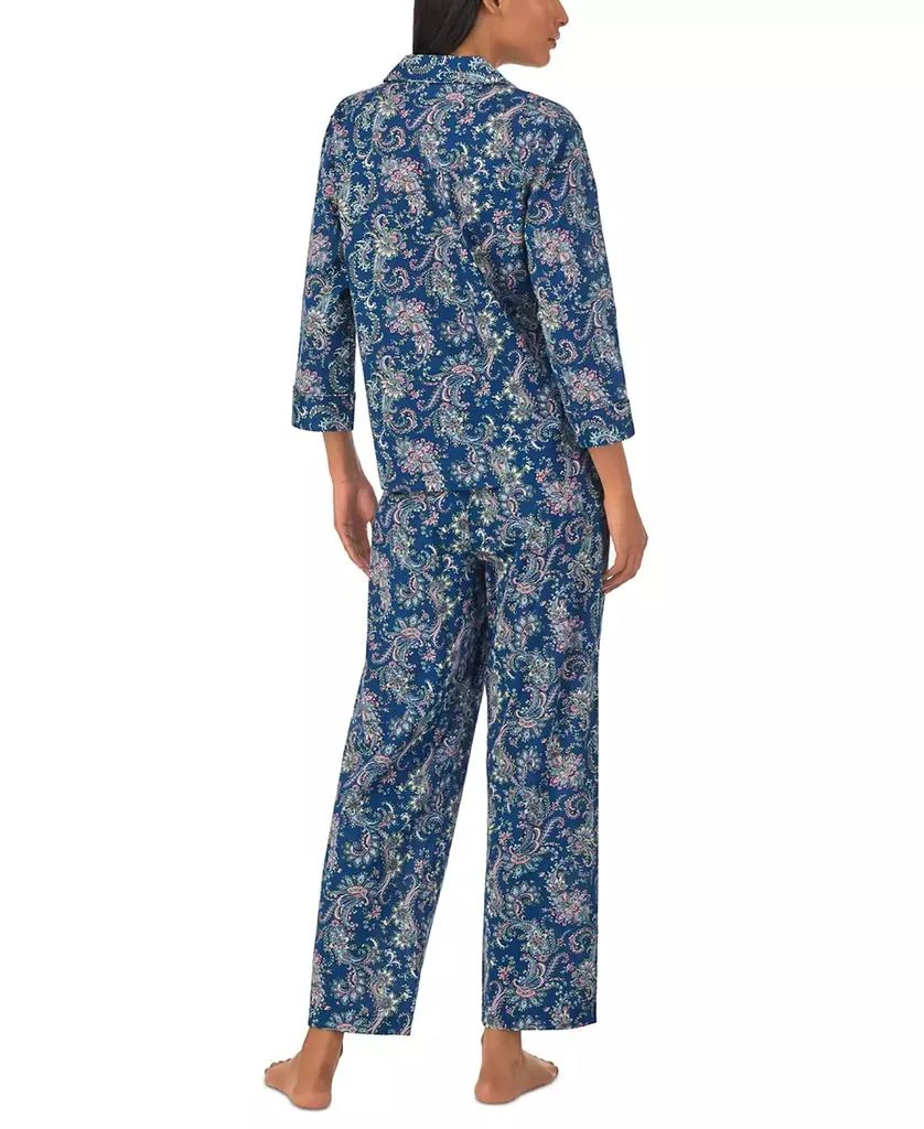Ralph Lauren Women's 2-Pc. 3/4-Sleeve Printed Pajamas Set 2