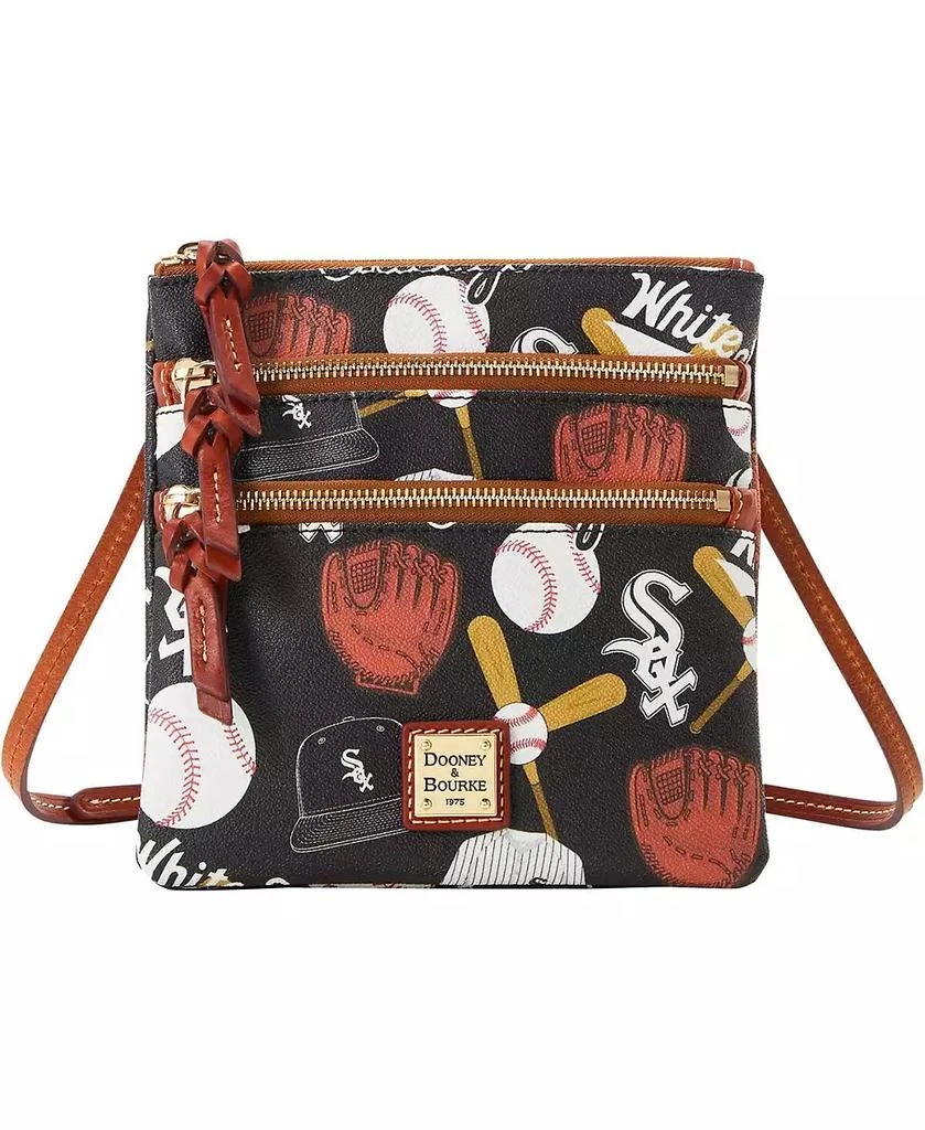 Dooney & Bourke Women's Chicago White Sox Game Day Triple Zip Crossbody Purse 1