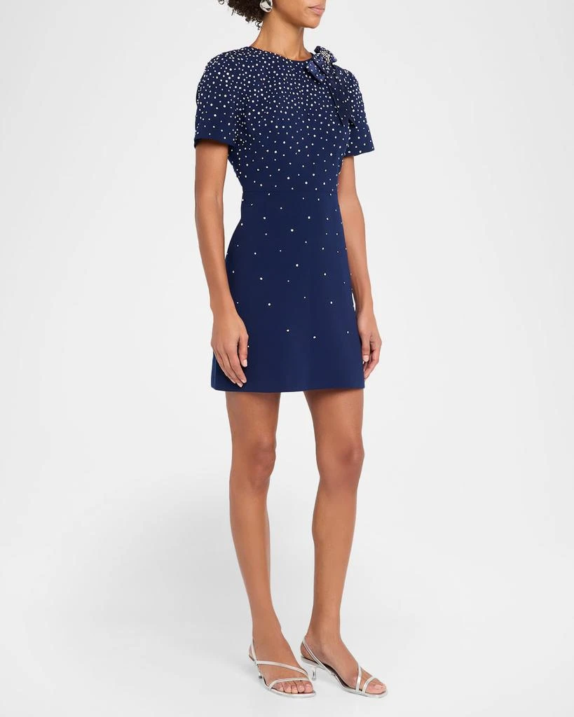 knee length dresses for ladies Loveshackfancy Solbina Embellished Mini Dress - Black main image 0