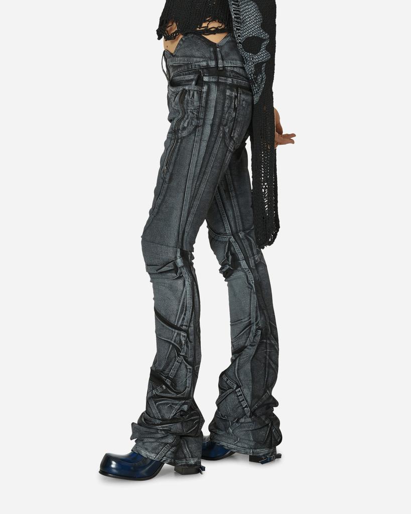 Ottolinger Big Waistband Drape Denim Pants Black / White
