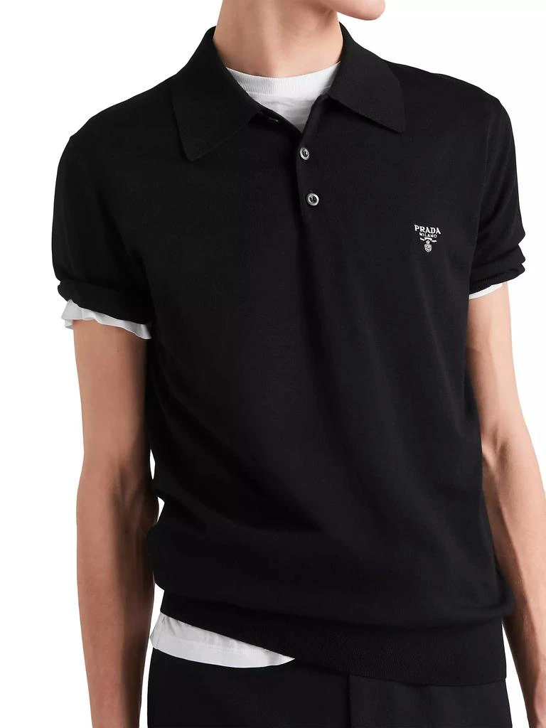 Prada Superfine Wool Polo Shirt 3