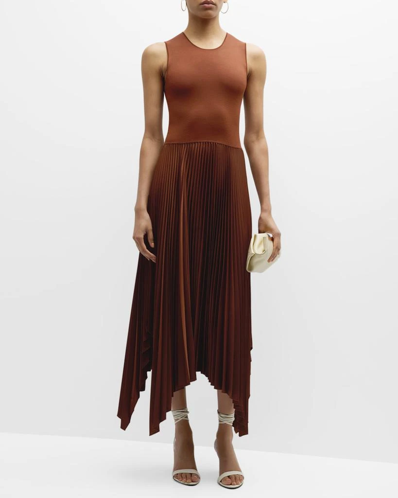 Joseph Dera Pleated Handkerchief Maxi Dress 1
