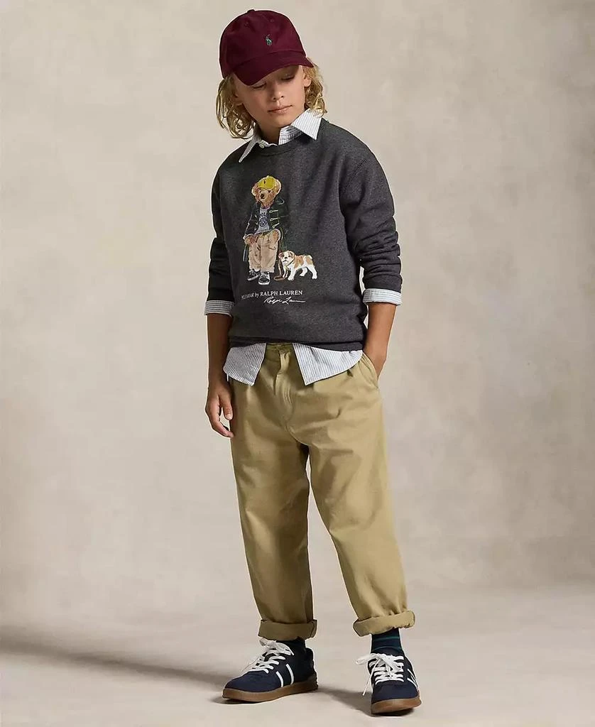 Ralph Lauren Big Boys Polo Bear Heathered Fleece Sweatshirt 2